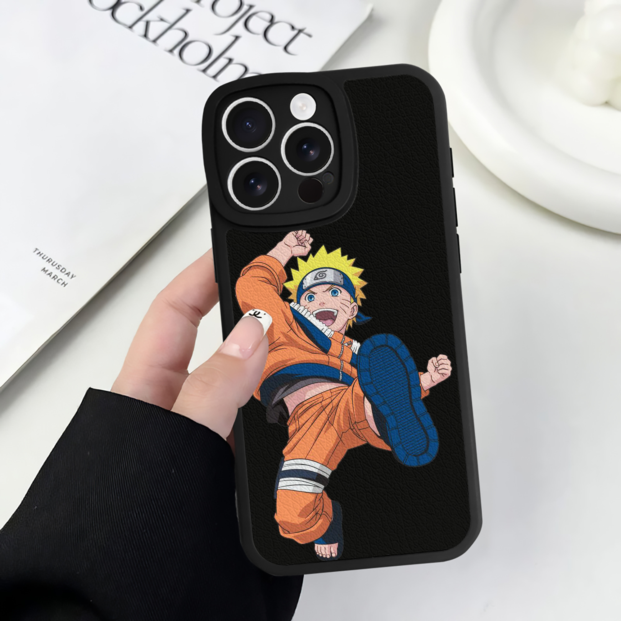（画像用） NARUTO -ナルト- うずまき ナルト Uzumaki Naruto 【iPhone 16シリーズ対応】シリコンスマホケース（レザー調） 材質：シリコン